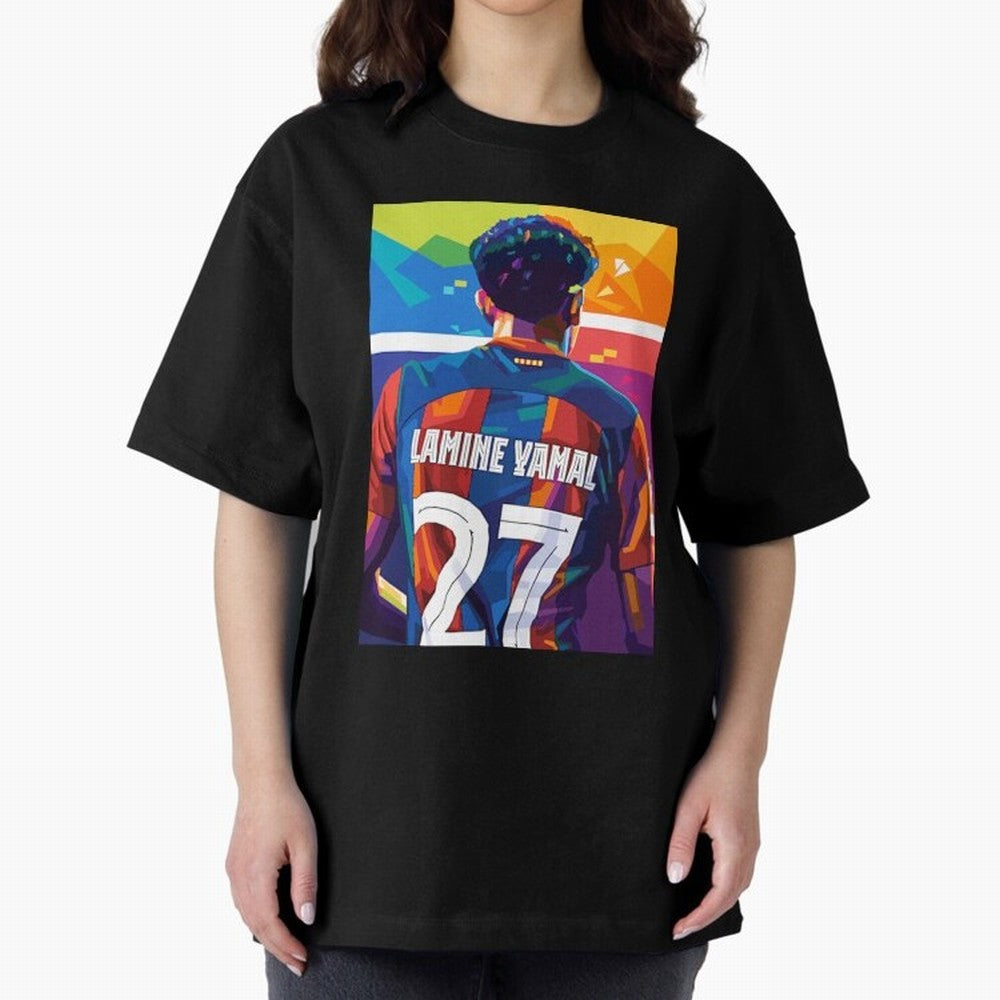 Lamine Yamal Wpap Pop Art Oversized T-Shirt Share the Excitement of FIFA World Cup 2026 Group Stage Built around Haaland and Mbappe, Argentina and Brazil Energy, Soccer Culture, Superstar Moments, National Team Dreams and Competitive Fire; Built