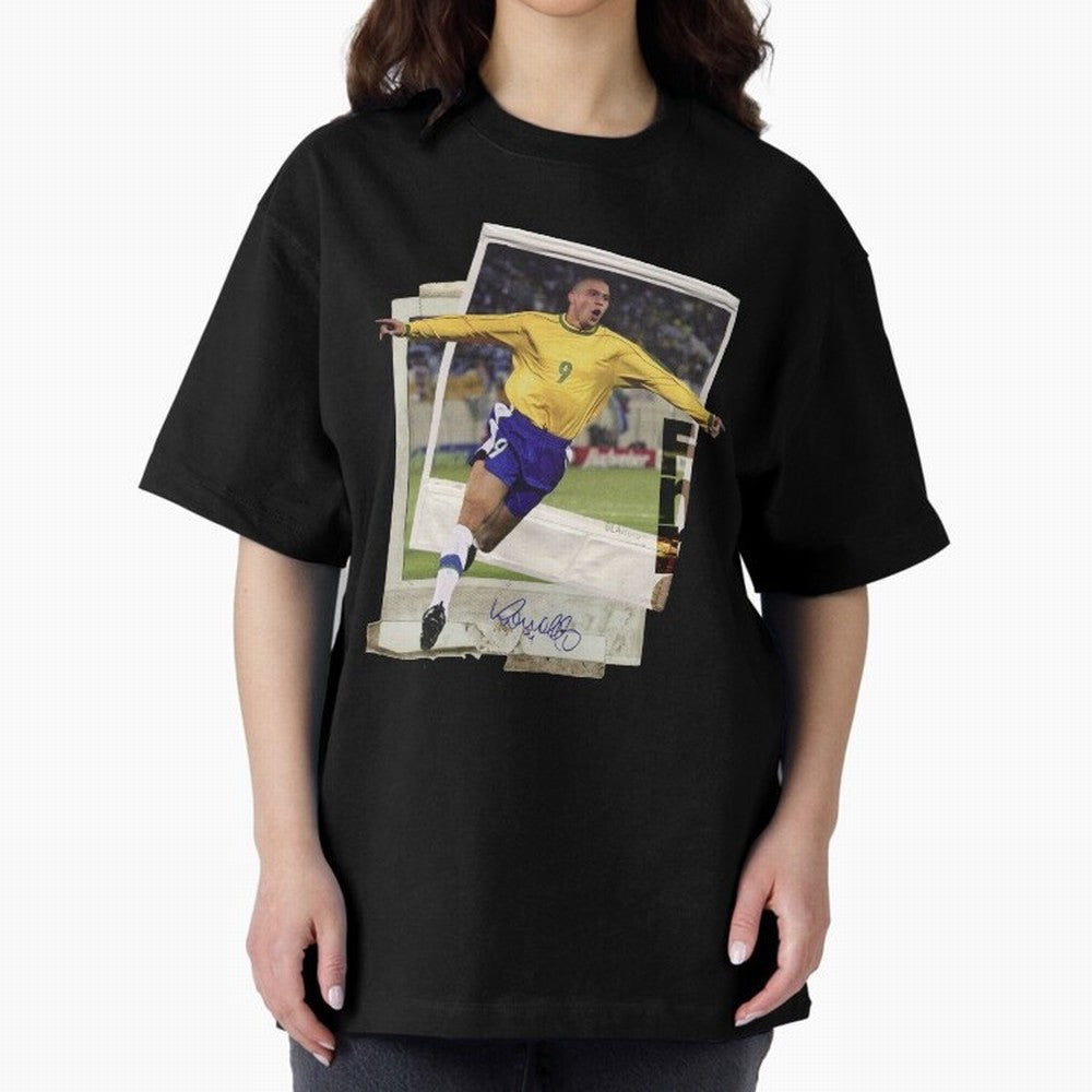 Ronaldo the phenomenon Oversized T-Shirt Celebrate Football Dreams Across FIFA World Cup 2026 USA Canada Mexico Spirit, Inspired by Spain, Neymar, Sports Nostalgia, International Competition, Famous Players and Unforgettable Victories; Perfect for