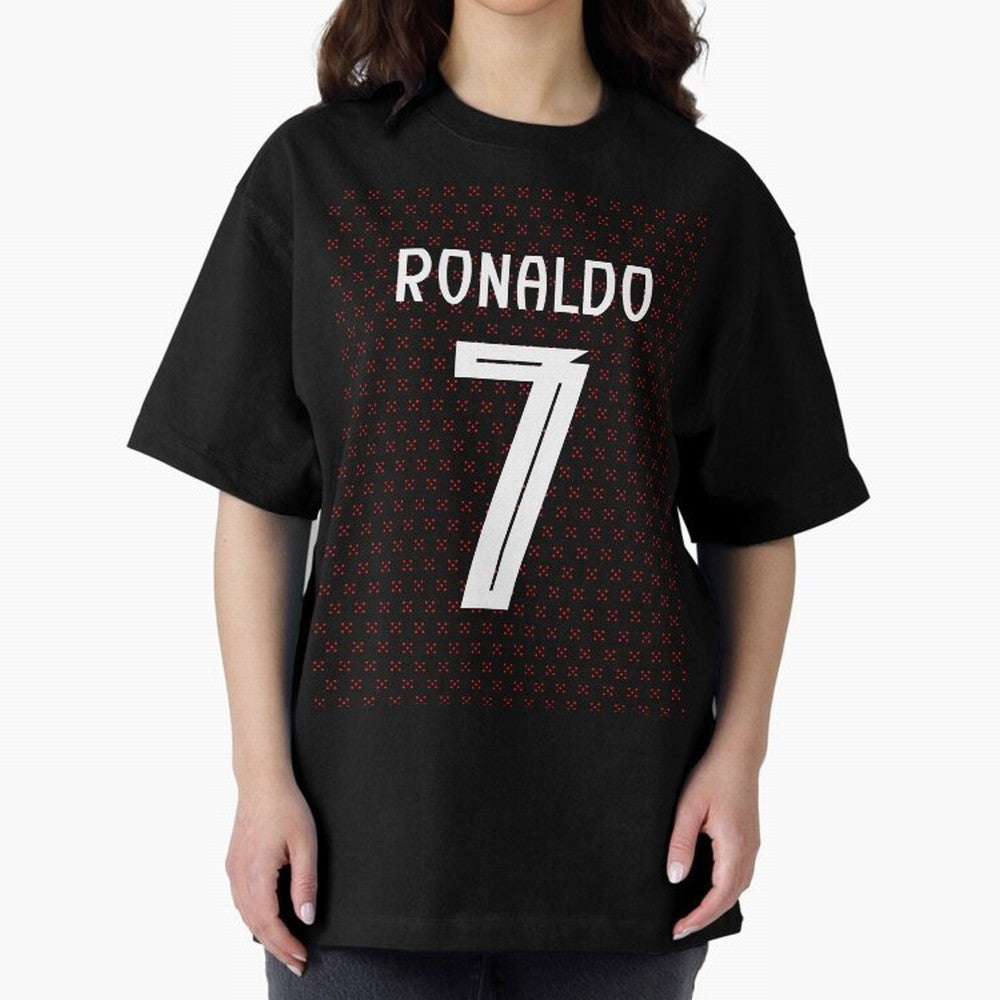 Christiano Ronaldo Portugal Kit 2025 Oversized T-Shirt Bring a Vintage Feel to FIFA World Cup 2026 for Fans of Cristiano Ronaldo, Haaland and CR7 and Argentina, Bringing Classic Soccer Heritage, Championship Pressure, Fan Loyalty and International