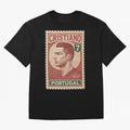 Vintage Portuguese Football Legend No.7 Poster, sticker ¨C Retro Soccer Icon Art for Fans of Manchester, Madrid & Juventus Oversized T-Shirt Bring Home Global Football Passion for FIFA World Cup 2026, Highlighting Messi and Cristiano Ronaldo,