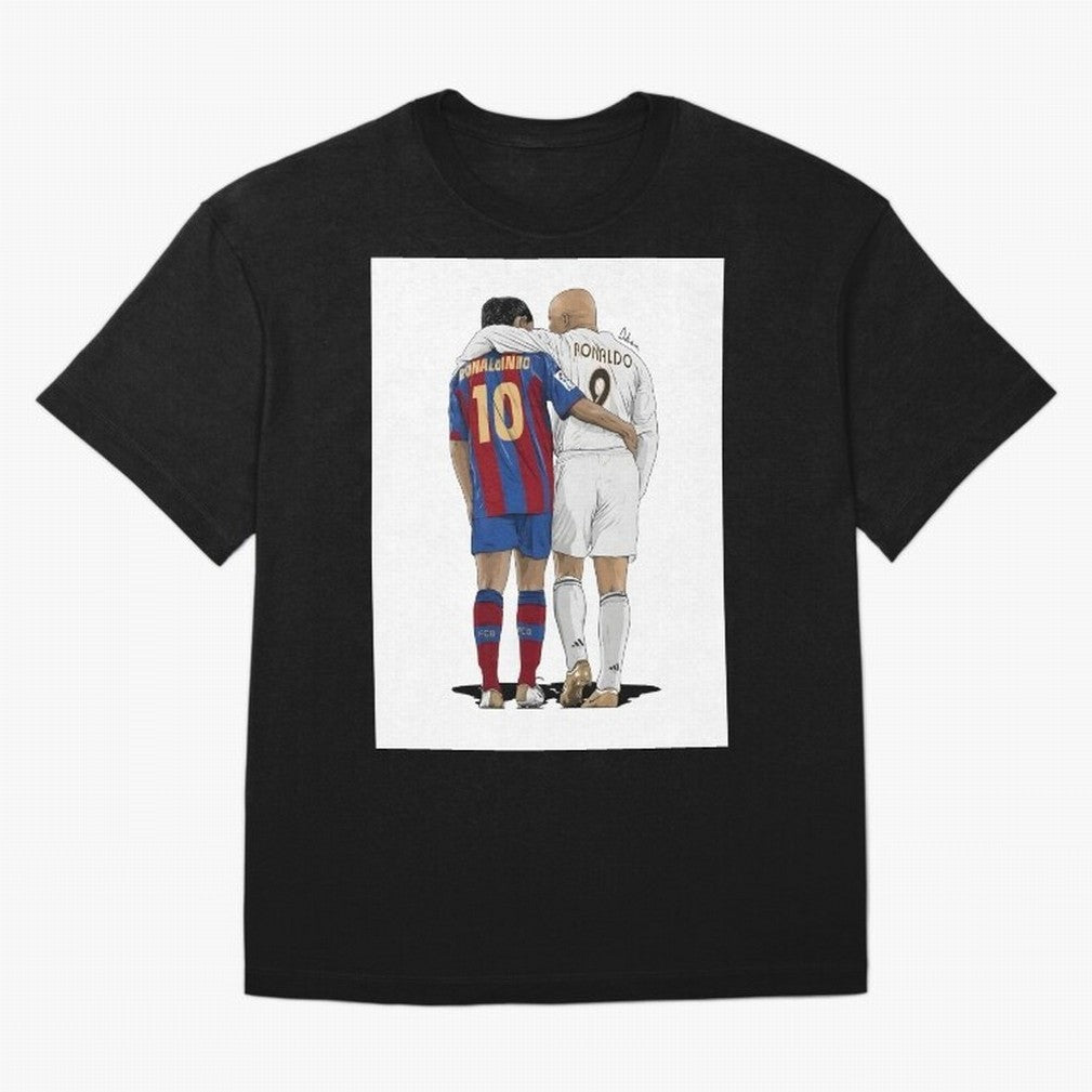 Ronaldinho & Ronaldo R9 Classic Football Legend - La Liga Derby Oversized T-Shirt Bring Global Tournament Vibes to Match Day Hype around FIFA World Cup 2026, CR7 and Messi, Brazil, Match Day Excitement, Supporter Culture, Golden Goals and Global