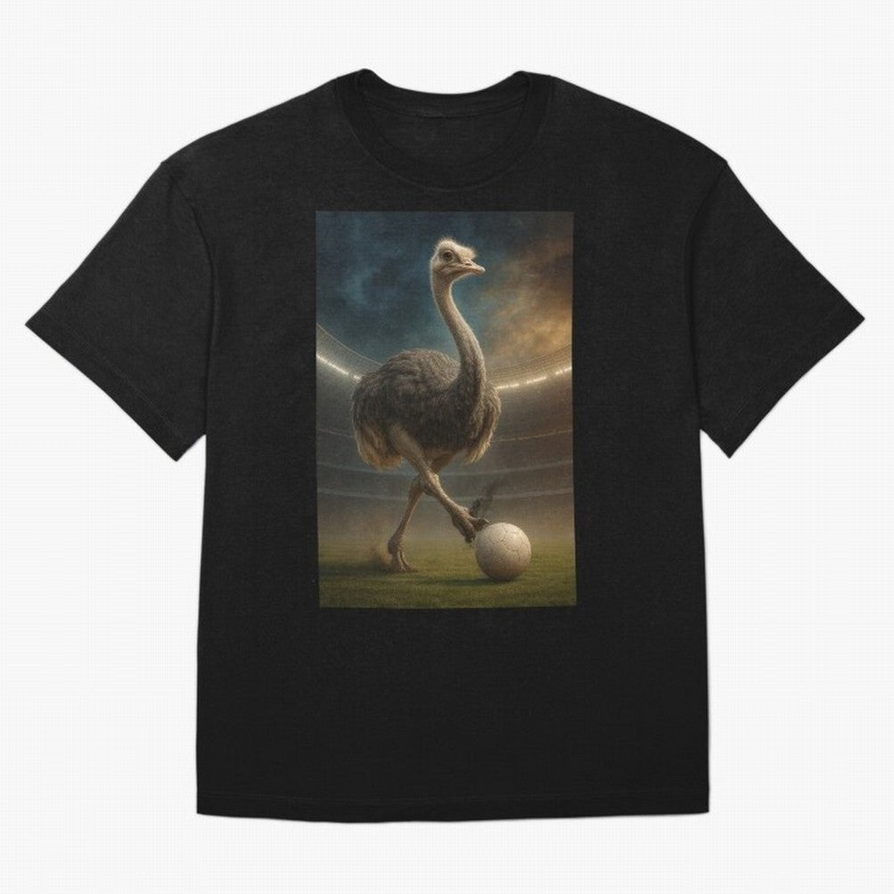 Ostrich Plays Soccer Oversized T-Shirt Upgrade FIFA World Cup 2026 USA Canada Mexico Capturing Cristiano Ronaldo, Haaland and CR7, Germany Energy, Classic Soccer Heritage, Championship Pressure, Fan Loyalty and International Pride; Great for Watch