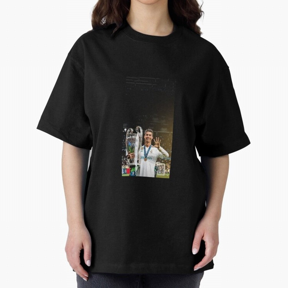 Ronaldo Oversized T-Shirt Spotlight Match Day Hype around FIFA World Cup 2026 Group Stage, Cristiano Ronaldo, England and Germany, Worldwide Fan Energy, Dramatic Goals, Stadium Lights and Championship Celebrations; Perfect for Supporters Who Want