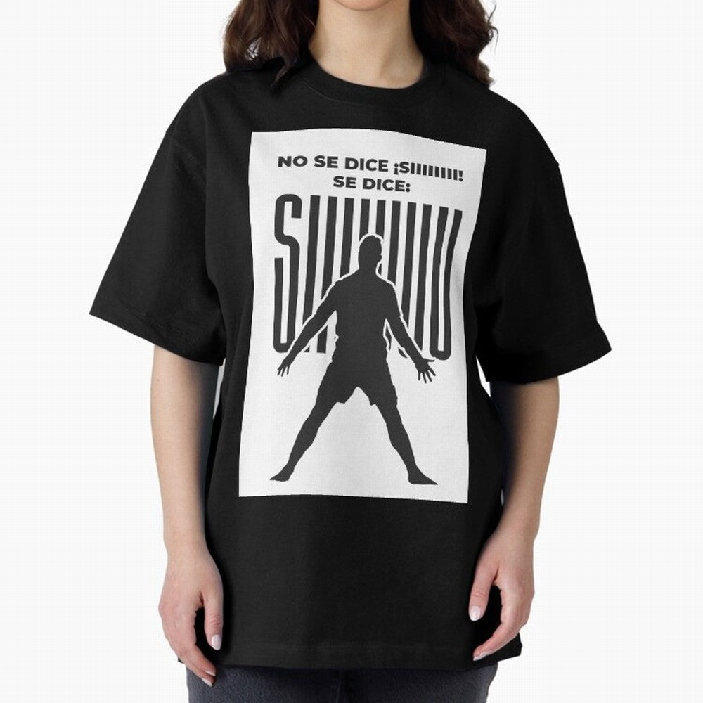 SIUUU - RONALDO Oversized T-Shirt Follow the Road to Global Football Passion for FIFA World Cup 2026, with Haaland and Mbappe, England, France and Netherlands, Supporter Pride, Iconic Celebrations, Legendary Names and Global Match Day Energy; Ideal
