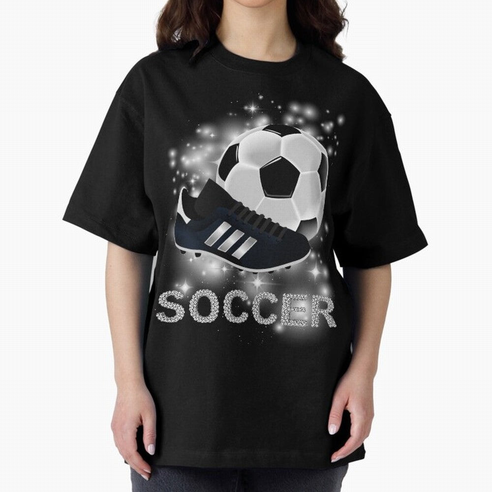 Soccer lover, passion for the ball Oversized T-Shirt Turn Up for FIFA World Cup 2026 USA Canada Mexico Spirit, Built around France, Haaland, Champion Mindset, Group Stage Buzz, Knockout Tension and Passionate Fan Culture; Perfect for Fans,