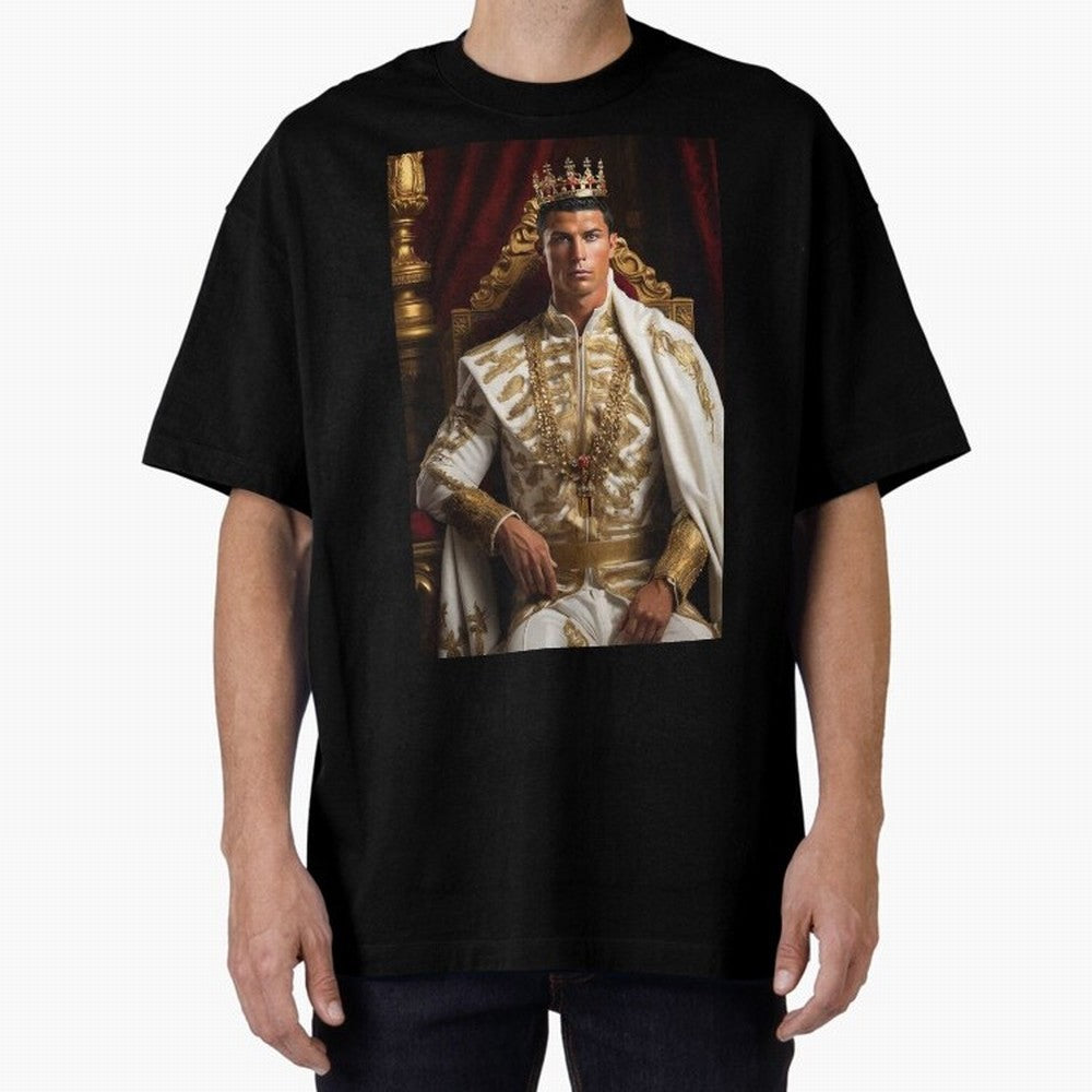 Ronaldo king Oversized T-Shirt Mark Match Day Hype around FIFA World Cup 2026 Group Stage, Neymar, Netherlands, Championship Spirit, Famous Goals, Roaring Crowds and International Football Unity; Great for Supporters Who Love Legendary Players,