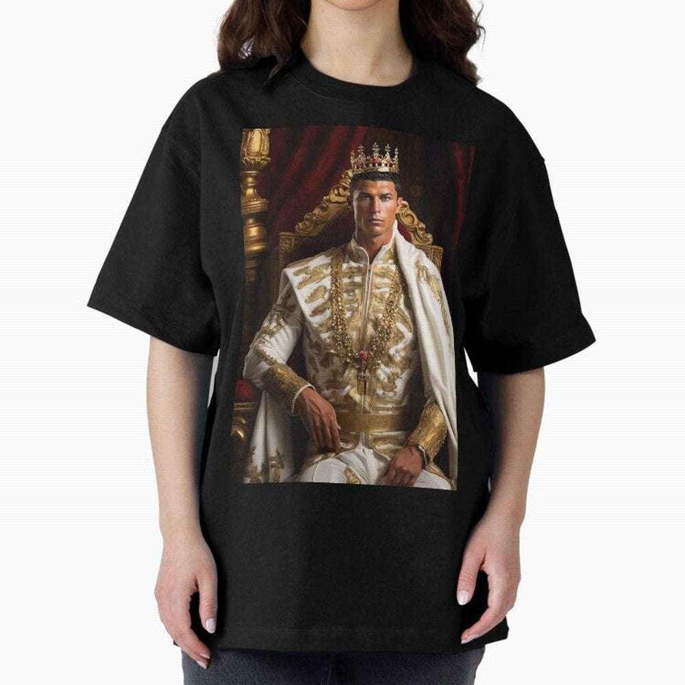 Ronaldo king Oversized T-Shirt Mark Match Day Hype around FIFA World Cup 2026 Group Stage, Neymar, Netherlands, Championship Spirit, Famous Goals, Roaring Crowds and International Football Unity; Great for Supporters Who Love Legendary Players,