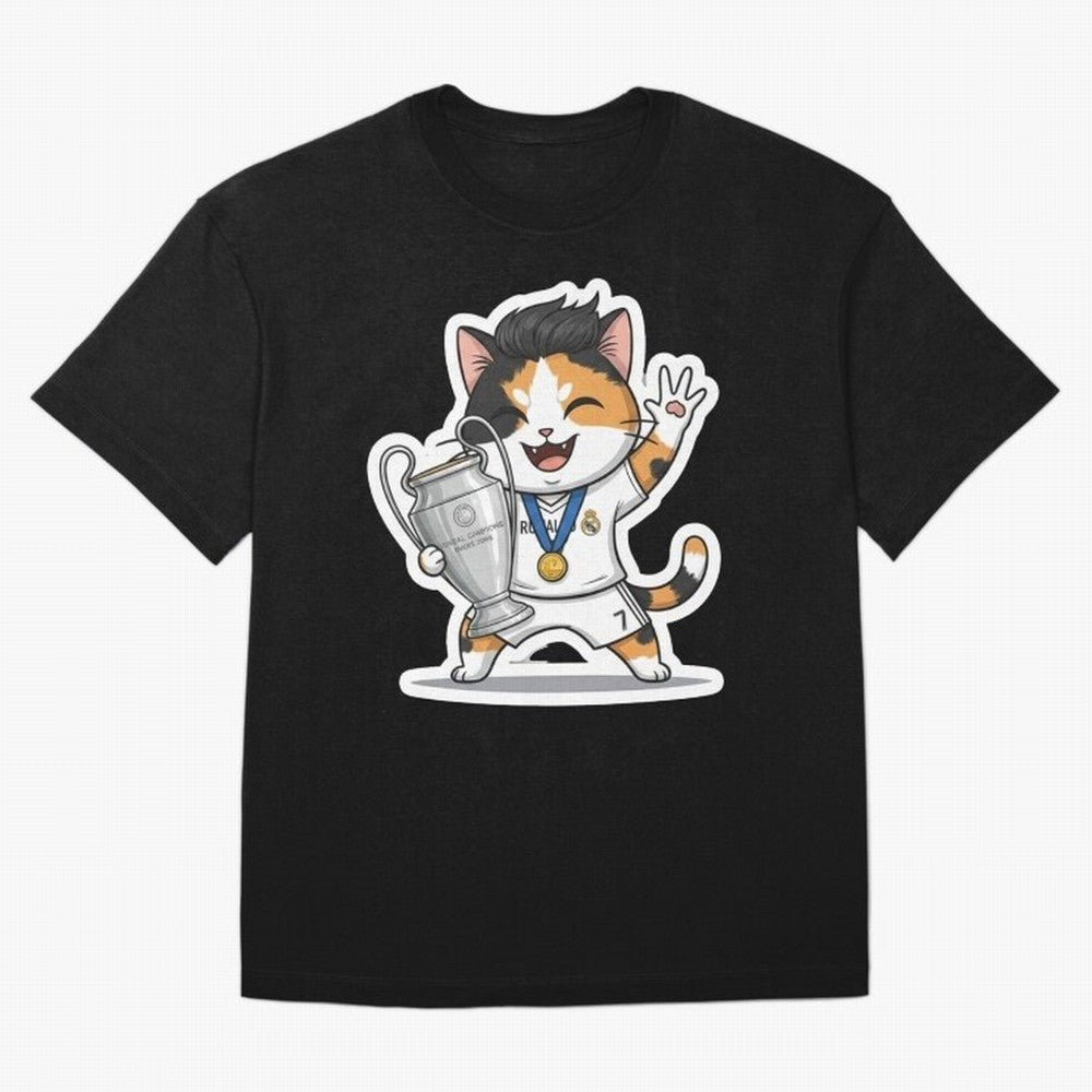 Kitten - Ucl Tittle | Ronaldo Oversized T-Shirt Celebrate Soccer Greatness during FIFA World Cup 2026 for Fans of Messi, Neymar and Mbappe and Portugal, Spain and Germany, Bringing Supporter Pride, Iconic Celebrations, Legendary Names and Global
