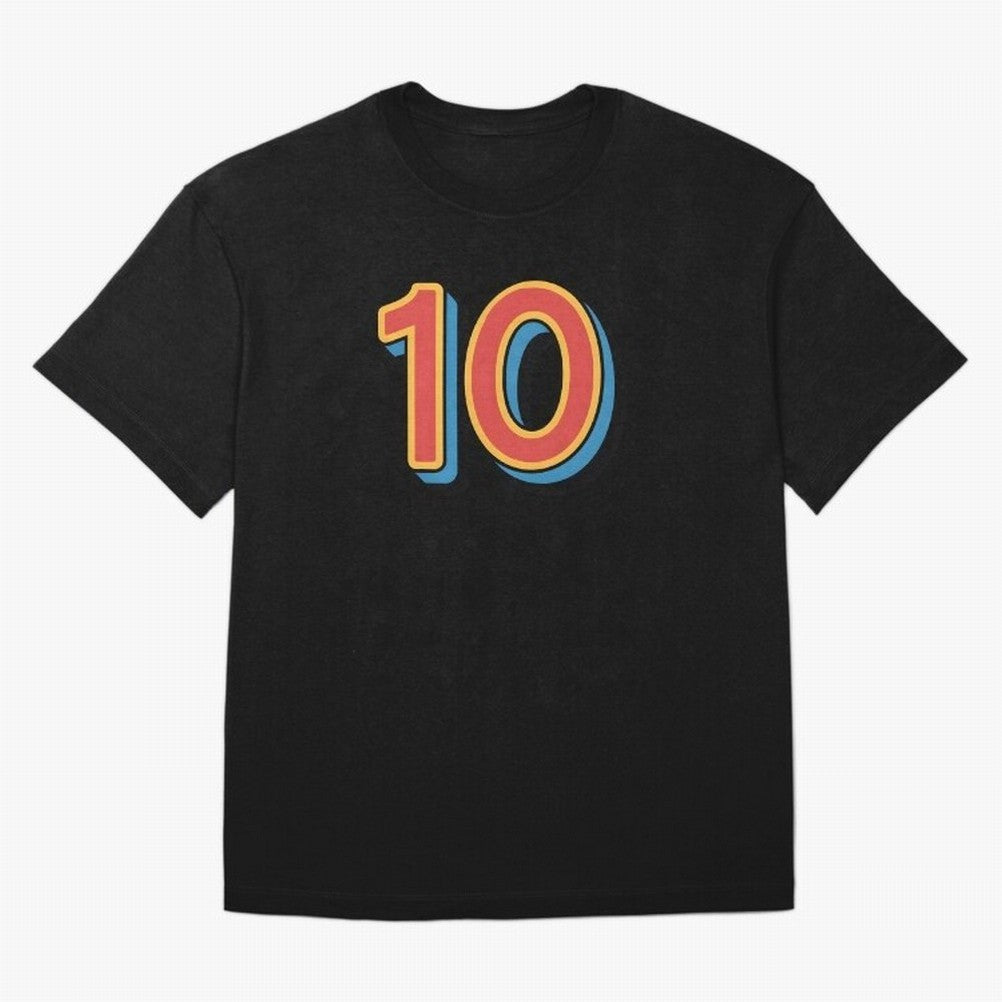 Number 10 Oversized T-Shirt Celebrate Golden Goal Energy in Match Day Hype around FIFA World Cup 2026 USA Canada Mexico, Mbappe, England and Germany, Football Festival Excitement, Trophy Ambitions, Country Rivalries and Star Player Buzz; Perfect