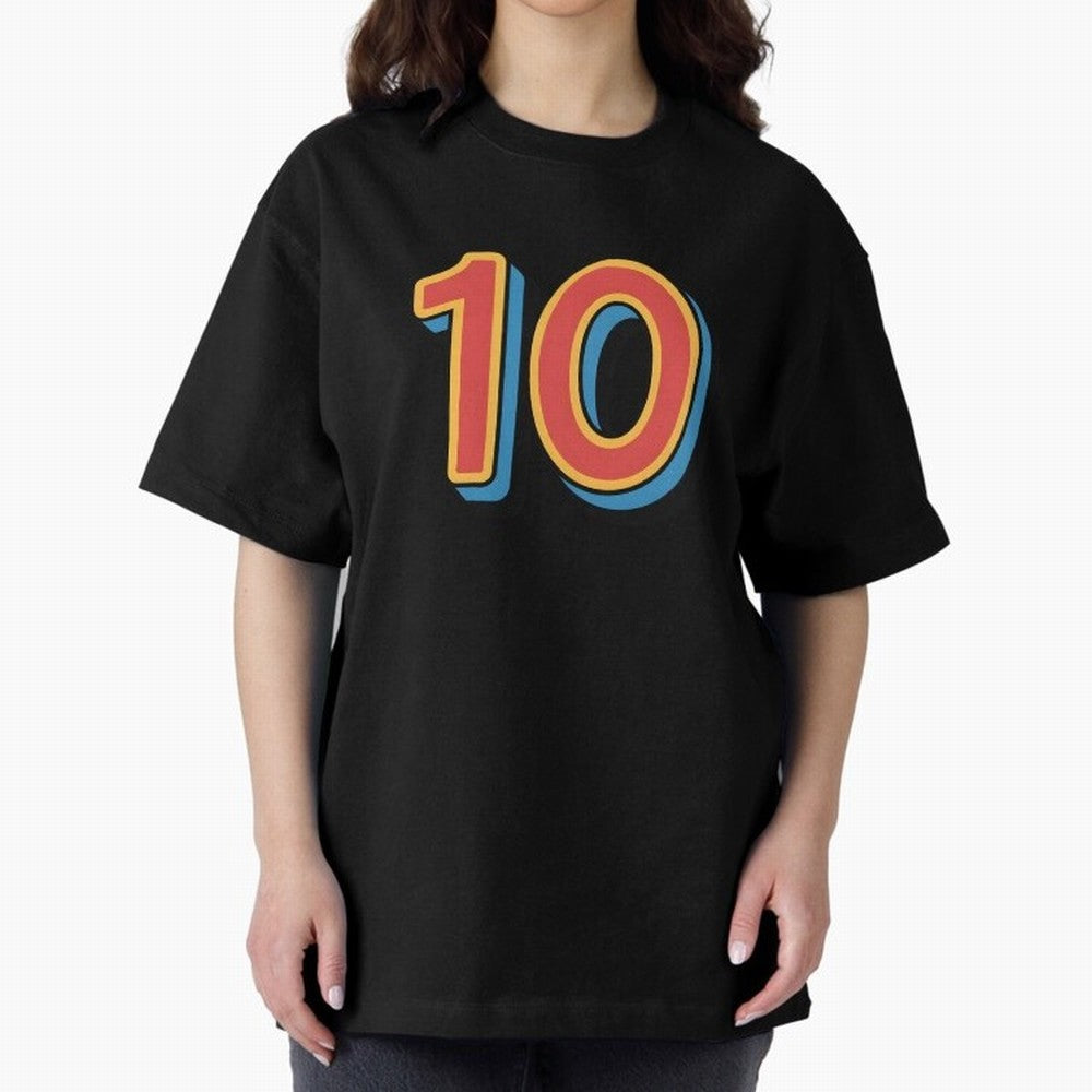 Number 10 Oversized T-Shirt Celebrate Golden Goal Energy in Match Day Hype around FIFA World Cup 2026 USA Canada Mexico, Mbappe, England and Germany, Football Festival Excitement, Trophy Ambitions, Country Rivalries and Star Player Buzz; Perfect