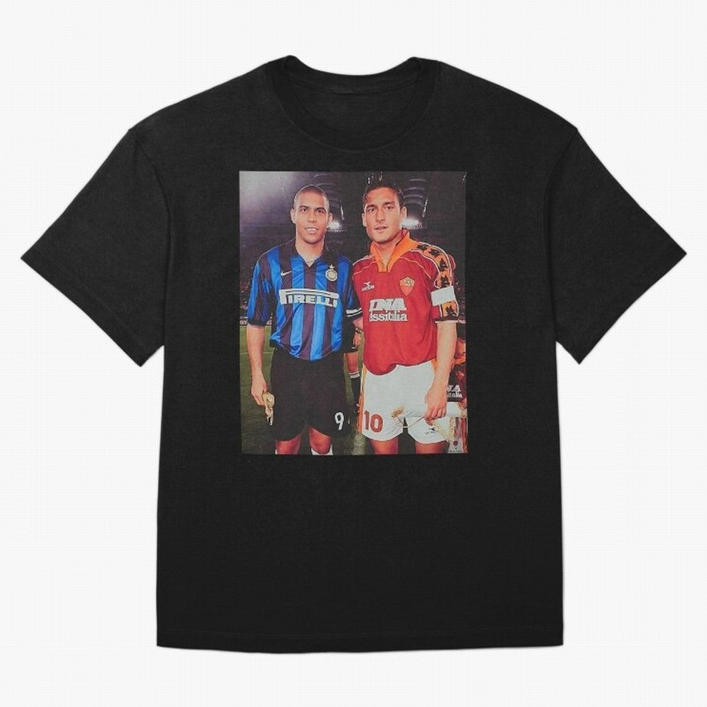 Clash of Class. Francesco Totti and Ronaldo Nazario sometime in the 90s. Oversized T-Shirt Build FIFA World Cup 2026 Driven by CR7, Argentina and Brazil Energy, Stadium Memories, Football Loyalty, International Chants and Championship Tradition;