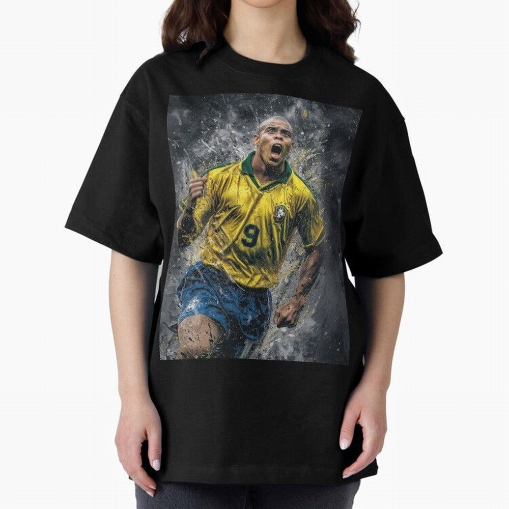 Ronaldo Naz¨¢rio - Il Fenomeno (Brazil) Oversized T-Shirt Mark Global Football Passion for FIFA World Cup 2026, Built around Cristiano Ronaldo, Haaland and CR7, Brazil, Portugal and Argentina, Supporter Pride, Iconic Celebrations, Legendary Names