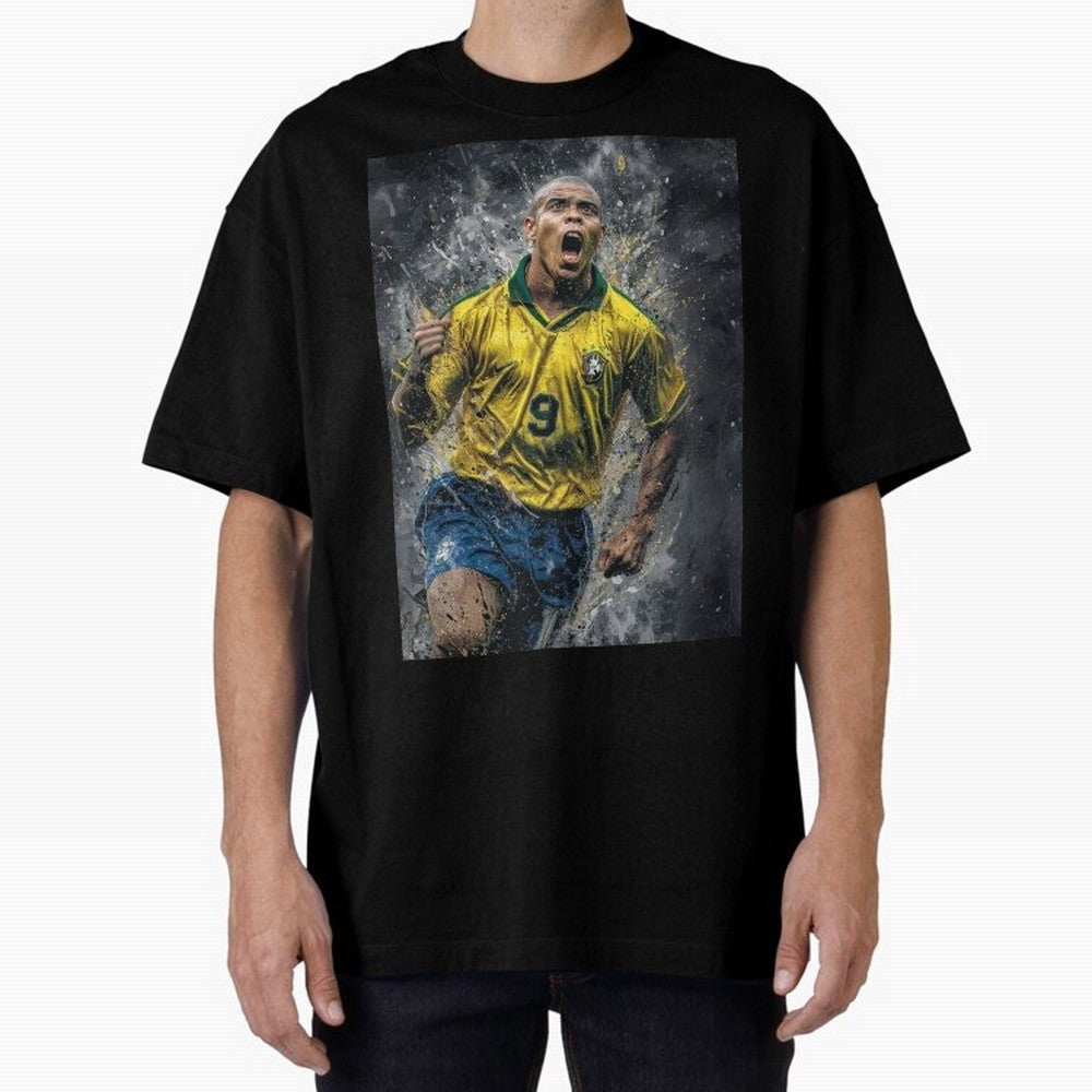 Ronaldo Naz¨¢rio - Il Fenomeno (Brazil) Oversized T-Shirt Mark Global Football Passion for FIFA World Cup 2026, Built around Cristiano Ronaldo, Haaland and CR7, Brazil, Portugal and Argentina, Supporter Pride, Iconic Celebrations, Legendary Names