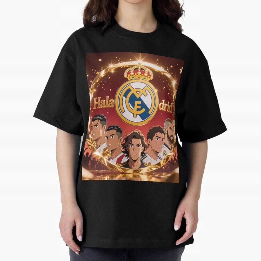 Estrellas del Real Madrid Oversized T-Shirt Embrace the FIFA World Cup 2026 Group Stage Journey through Mbappe and Neymar Highlights, Argentina, France and Brazil Pride, Global Supporter Spirit, Legendary Goals, National Colors and Tournament
