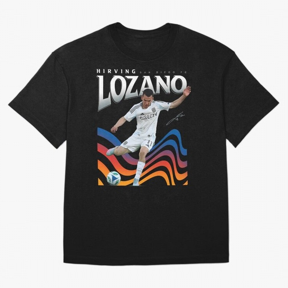 Hirving Lozano San Diego FC Oversized T-Shirt Cheer through Every Moment of FIFA World Cup 2026 USA Canada Mexico Spirit, Highlighting Portugal, Mbappe, Retro Football Energy, Iconic Rivalries, Trophy Chase Drama and Stadium Atmosphere; Made for