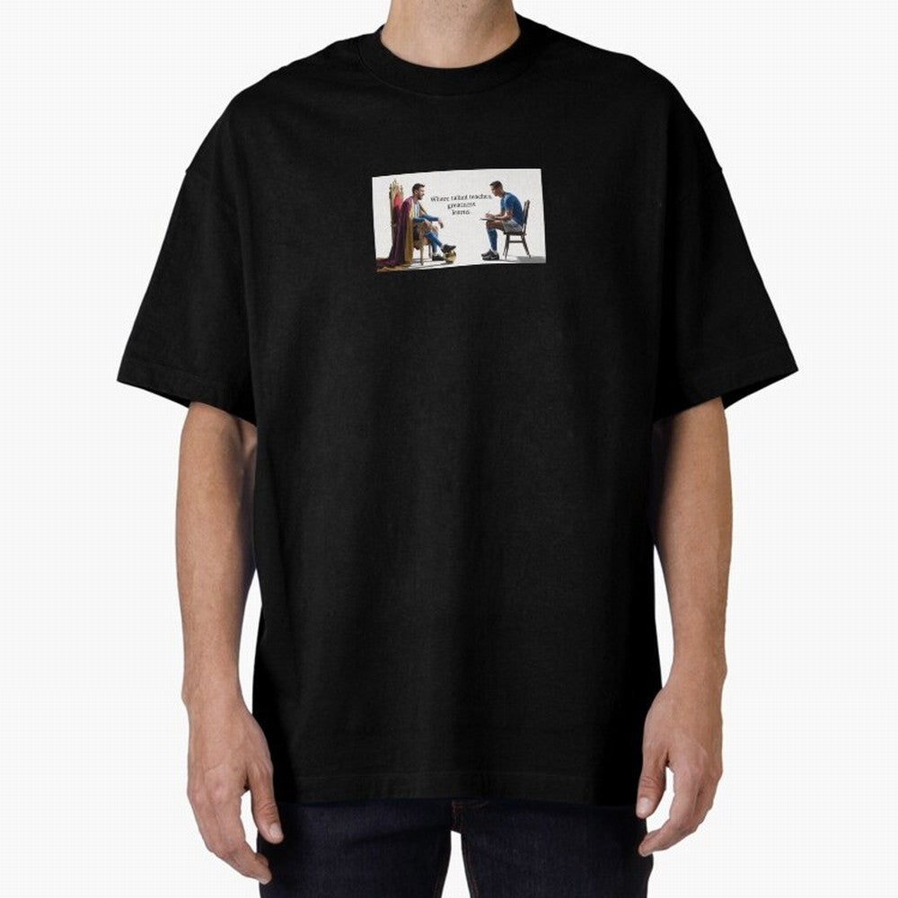 Messi and Ronaldo Oversized T-Shirt Step into FIFA World Cup 2026 Group Stage Spirit, Highlighting Argentina and Brazil, Haaland, Championship Spirit, Famous Goals, Roaring Crowds and International Football Unity; Created for Match Day Parties,