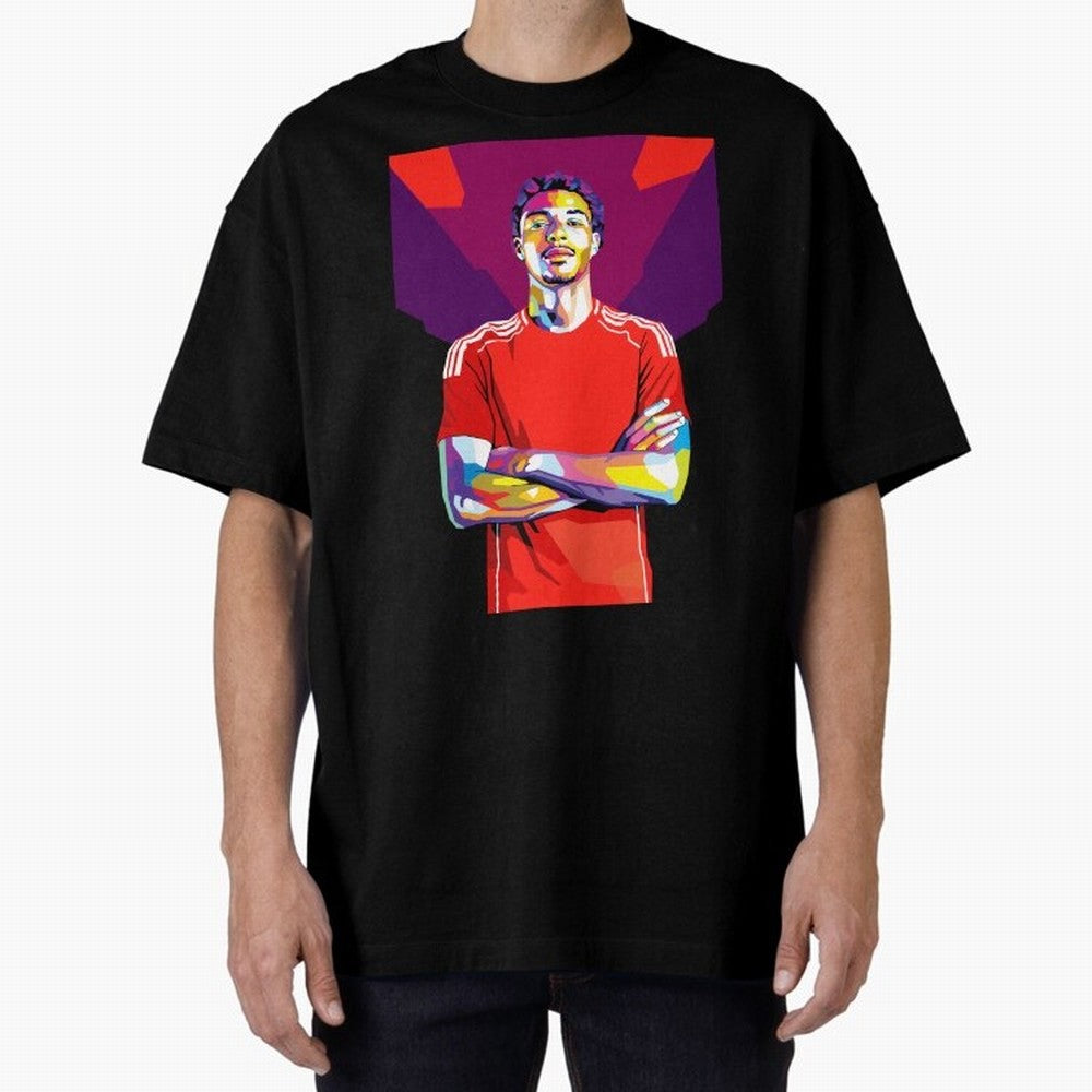 Ekitike in WPAP Style Oversized T-Shirt Capture the FIFA World Cup 2026 USA Canada Mexico Journey through Mbappe Highlights, Portugal, Spain and Germany Pride, Championship Spirit, Famous Goals, Roaring Crowds and International Football Unity;