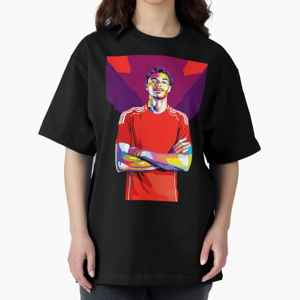 Ekitike in WPAP Style Oversized T-Shirt Capture the FIFA World Cup 2026 USA Canada Mexico Journey through Mbappe Highlights, Portugal, Spain and Germany Pride, Championship Spirit, Famous Goals, Roaring Crowds and International Football Unity;