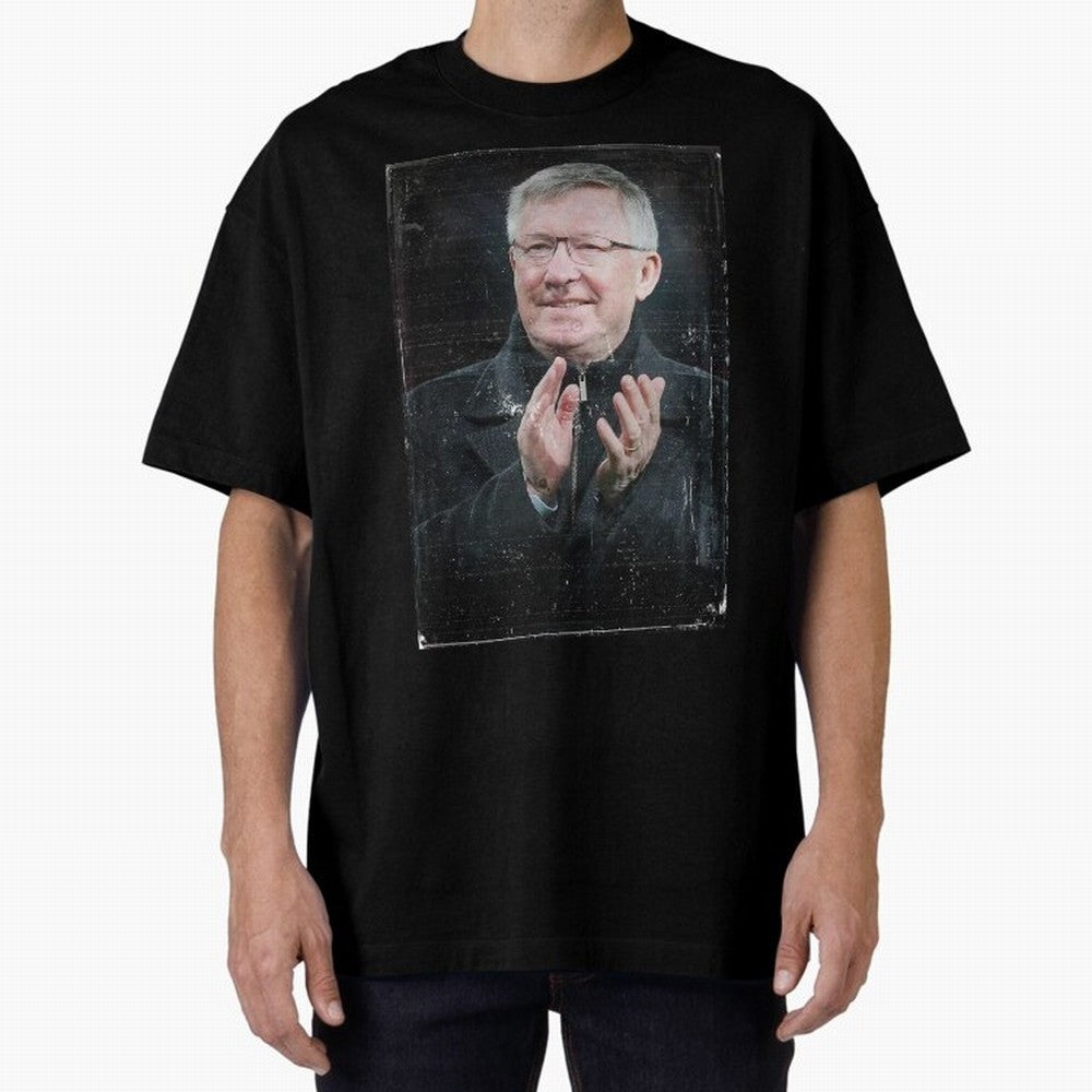 Sir Alex Ferguson Oversized T-Shirt Wear the Spirit of Global Football Passion for FIFA World Cup 2026 Group Stage, Connected to Messi, Portugal, Spain and Germany, Stadium Memories, Football Loyalty, International Chants and Championship