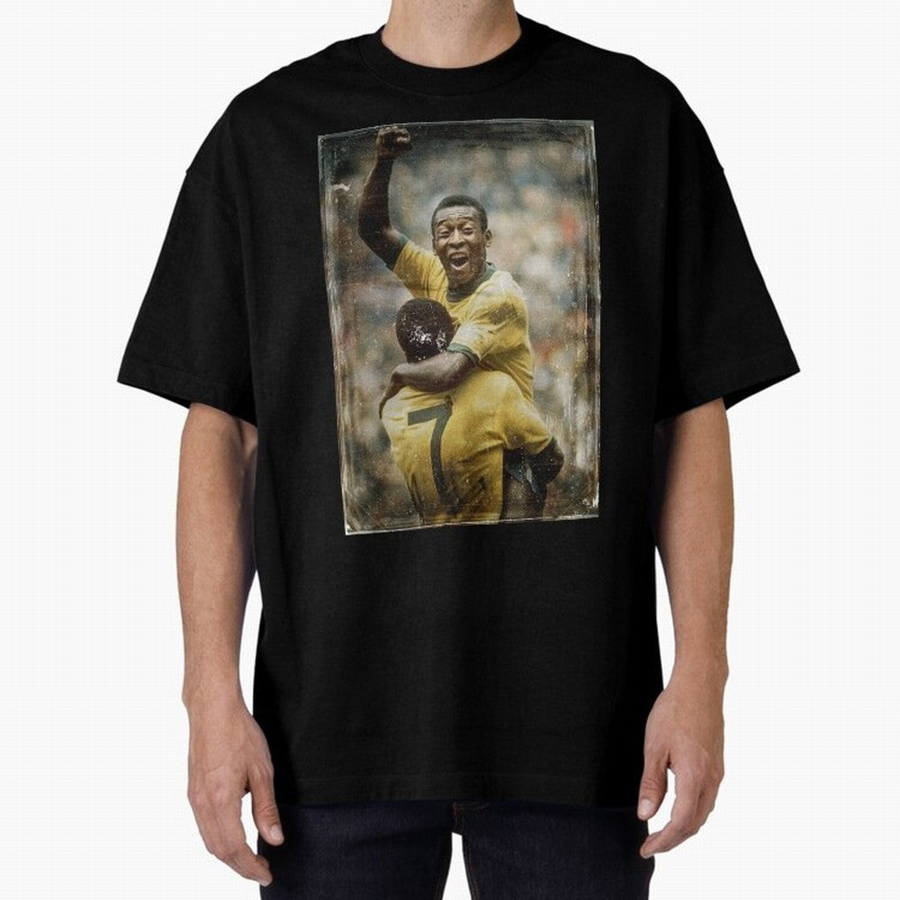 Pele Celebration Vintage Oversized T-Shirt Make Memories around FIFA World Cup 2026 Spirit, Built around Argentina, Cristiano Ronaldo, Haaland and CR7, Global Supporter Spirit, Legendary Goals, National Colors and Tournament Celebration; Ideal for