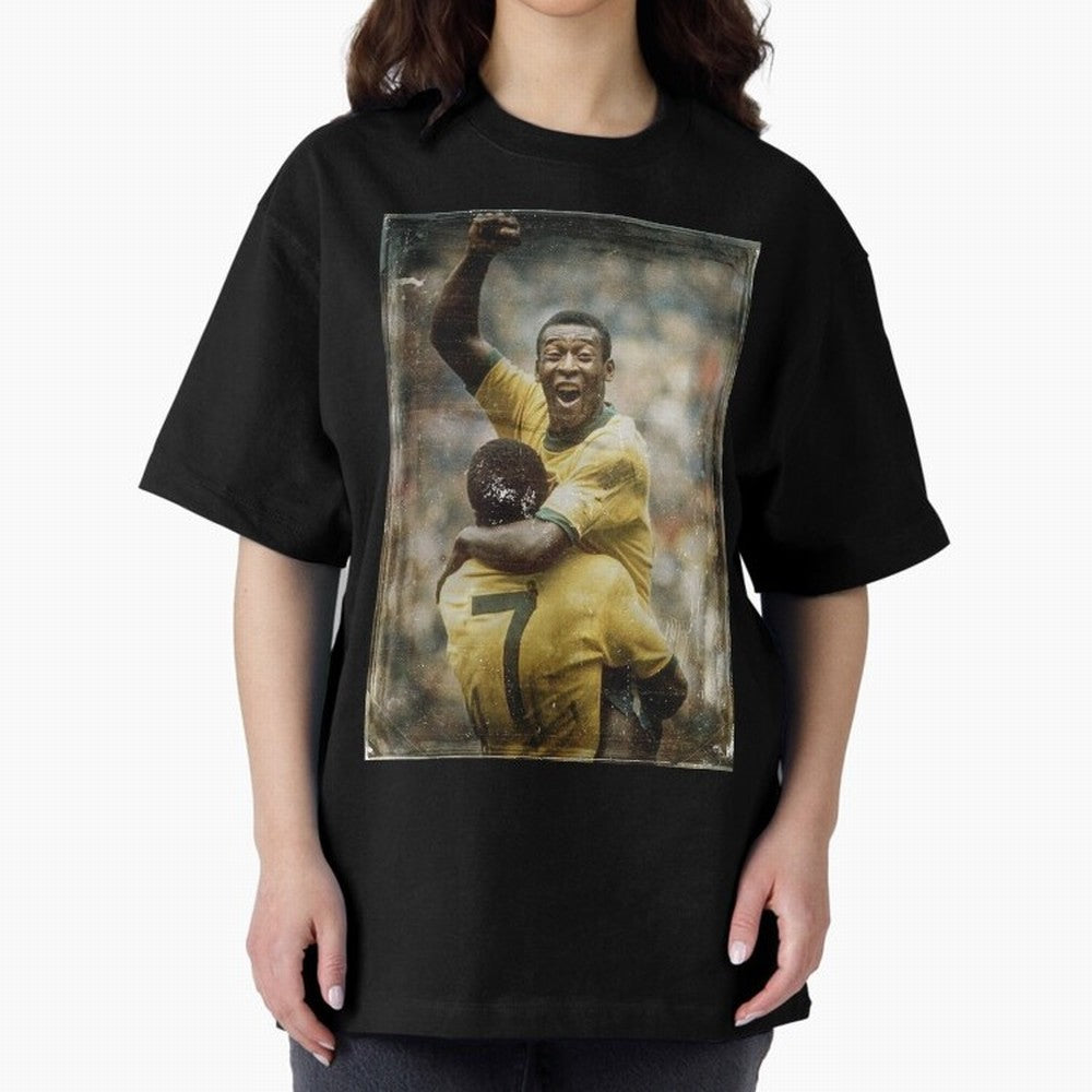 Pele Celebration Vintage Oversized T-Shirt Make Memories around FIFA World Cup 2026 Spirit, Built around Argentina, Cristiano Ronaldo, Haaland and CR7, Global Supporter Spirit, Legendary Goals, National Colors and Tournament Celebration; Ideal for