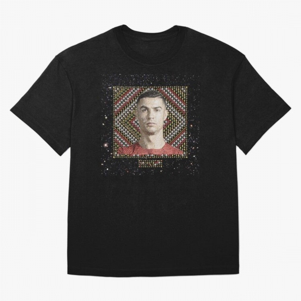 CR7 Emojified ¨C Ronaldo-Inspired Grid Tribute | Visual Power in Emoji Form | Football Legend Art Series Oversized T-Shirt Remember FIFA World Cup 2026 Connected to Mbappe and Neymar, England and Germany Energy, Stadium Memories, Football Loyalty,