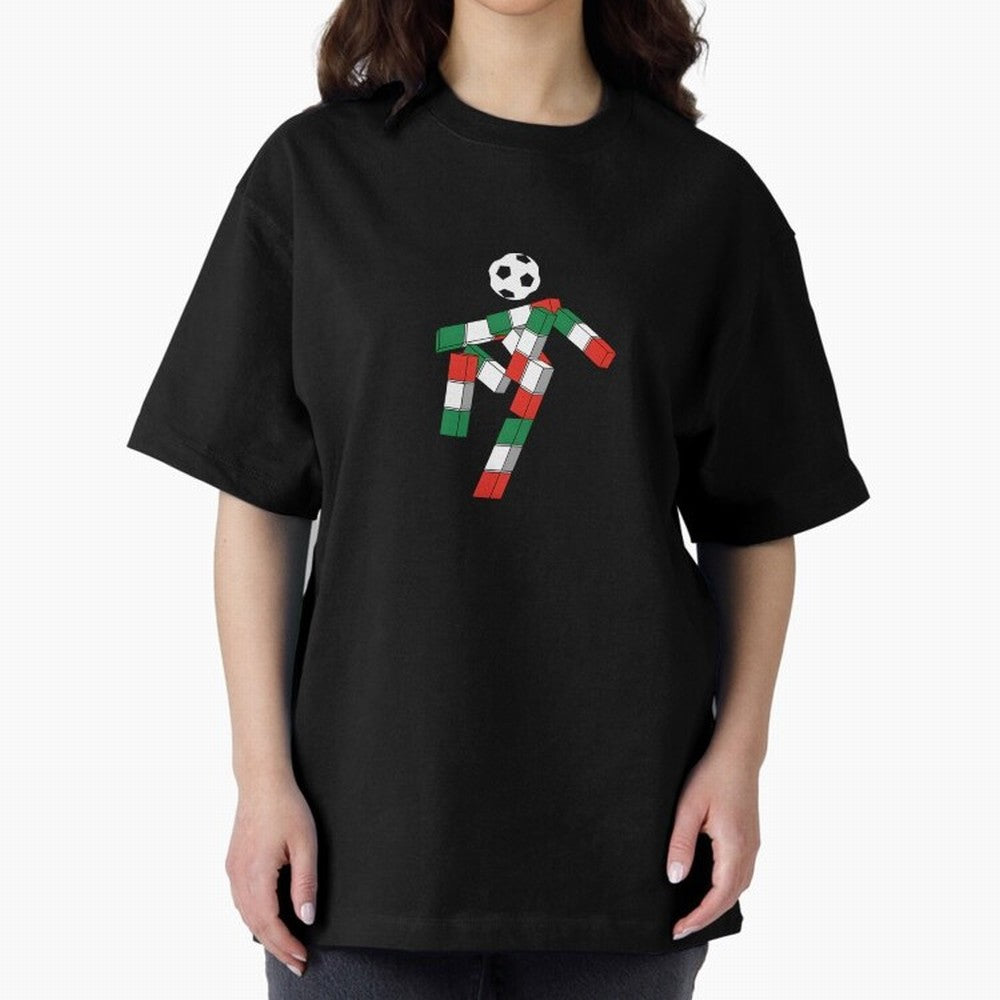 Ciao - World Cup 90' Mascote Logo Oversized T-Shirt Enjoy Match Day Hype around FIFA World Cup 2026 Group Stage, Cristiano Ronaldo, France and Portugal, Football History, Final Match Energy, Crowd Noise and Once in a Lifetime Moments; Ideal for