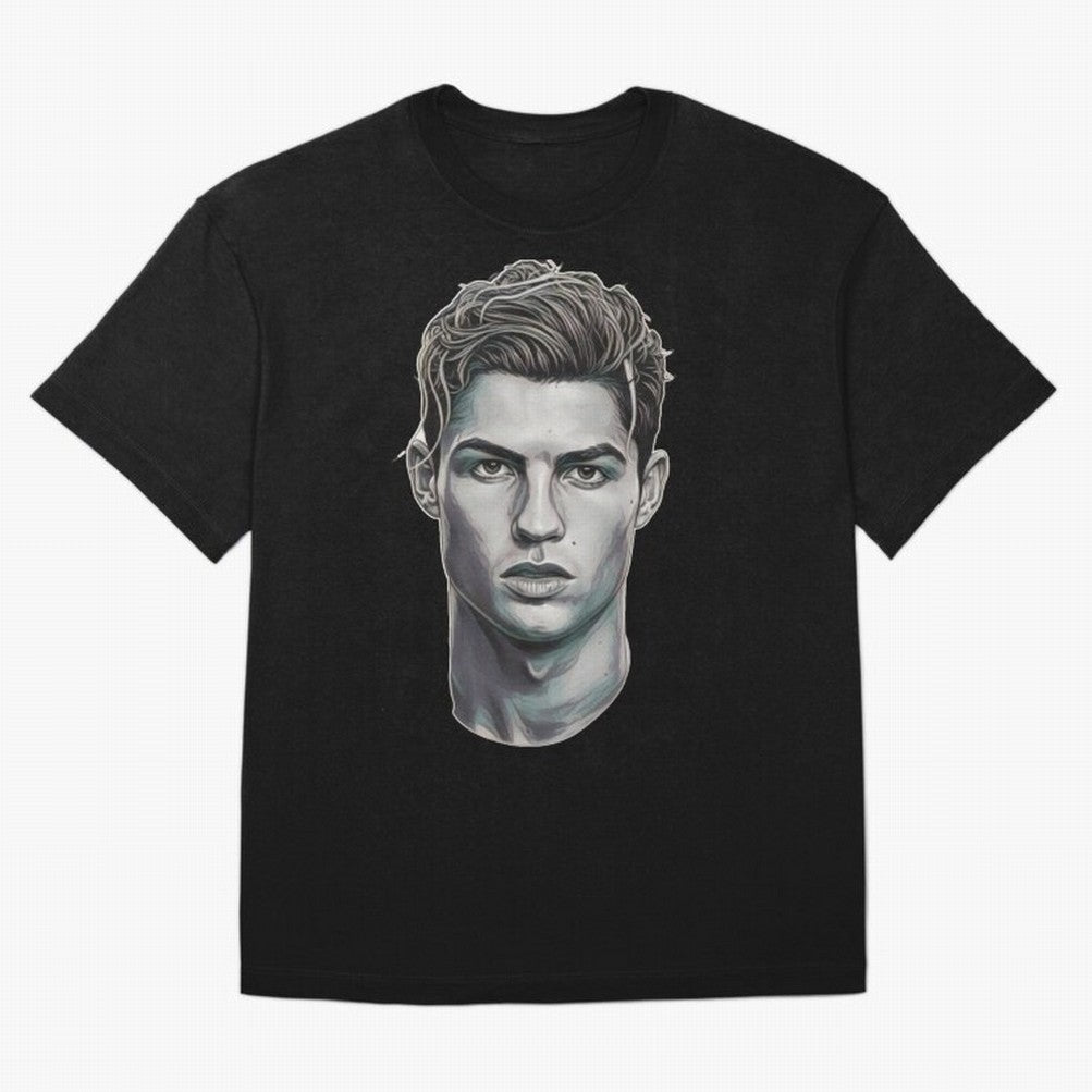 Ronaldo drawing 2008 Oversized T-Shirt Celebrate Football Heritage in FIFA World Cup 2026 for Fans of Messi, Neymar and Mbappe and Portugal, Spain and Germany, Bringing Stadium Chants, National Pride, Trophy Dreams and Unforgettable Football