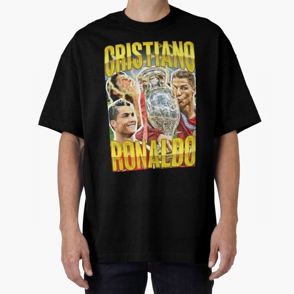 Ronaldo Siuuu Celebration Silhouette Design For Football Fans, Gift For Soccer Enthusiasts Oversized T-Shirt Make Game Day About the FIFA World Cup 2026 USA Canada Mexico Journey through Mbappe and Neymar Highlights, Argentina Pride, Football
