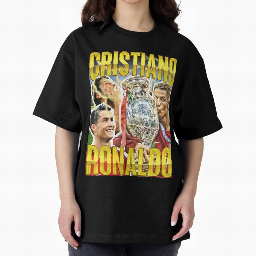 Ronaldo Siuuu Celebration Silhouette Design For Football Fans, Gift For Soccer Enthusiasts Oversized T-Shirt Make Game Day About the FIFA World Cup 2026 USA Canada Mexico Journey through Mbappe and Neymar Highlights, Argentina Pride, Football