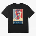 Ronaldo Poster Style Pop Art Design For Football Fans Gift For Soccer Enthusiasts Oversized T-Shirt Enjoy Match Day Hype around FIFA World Cup 2026 USA Canada Mexico, Neymar, Argentina, France and Brazil, Champion Mindset, Group Stage Buzz,