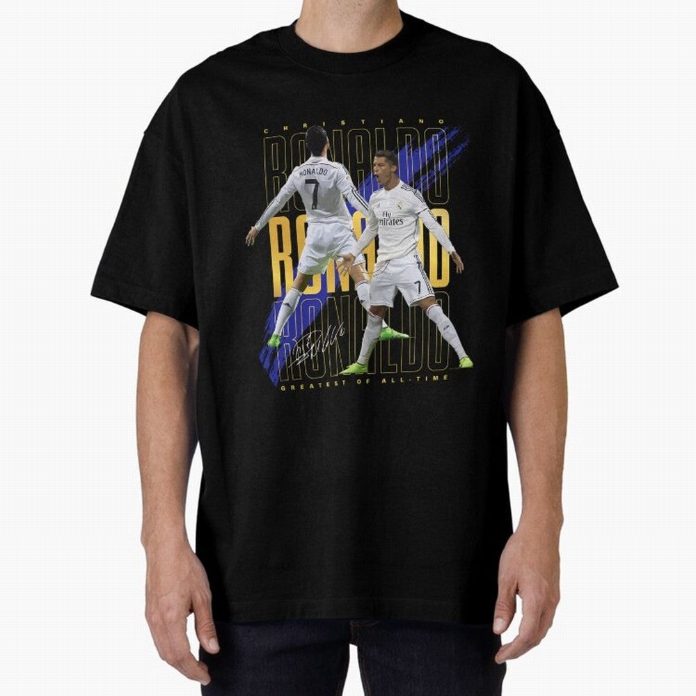 Ronaldo Soccer Legend Design For Football Fans Gift For Sports Enthusiasts Oversized T-Shirt Celebrate Global Passion for Match Day Hype around FIFA World Cup 2026 USA Canada Mexico, Haaland and Mbappe, England and Germany, Global Supporter Spirit,