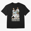 Real Madrid Galacticos Soccer Legends Collage Poster Oversized T-Shirt Celebrate FIFA World Cup 2026 Spirit, Inspired by Argentina, France and Brazil, Neymar, Global Supporter Spirit, Legendary Goals, National Colors and Tournament Celebration;