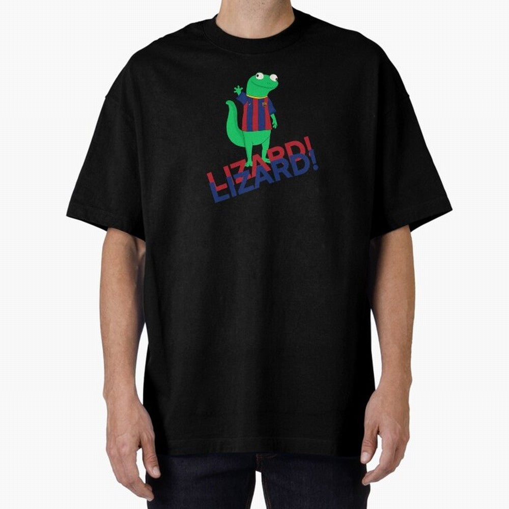 Viral lizard meme fcbarcelona Oversized T-Shirt Join the Countdown to the FIFA World Cup 2026 USA Canada Mexico Journey through CR7 and Messi Highlights, Brazil, Portugal and Argentina Pride, Champion Mindset, Group Stage Buzz, Knockout Tension and