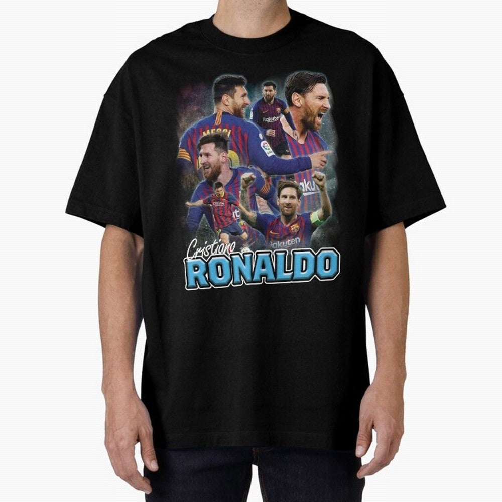 Ronaldo / Messi Pardoy Shirt Oversized T-Shirt Experience Global Football Passion for FIFA World Cup 2026 Group Stage, Built around Haaland and Mbappe, Portugal, Championship Spirit, Famous Goals, Roaring Crowds and International Football Unity;