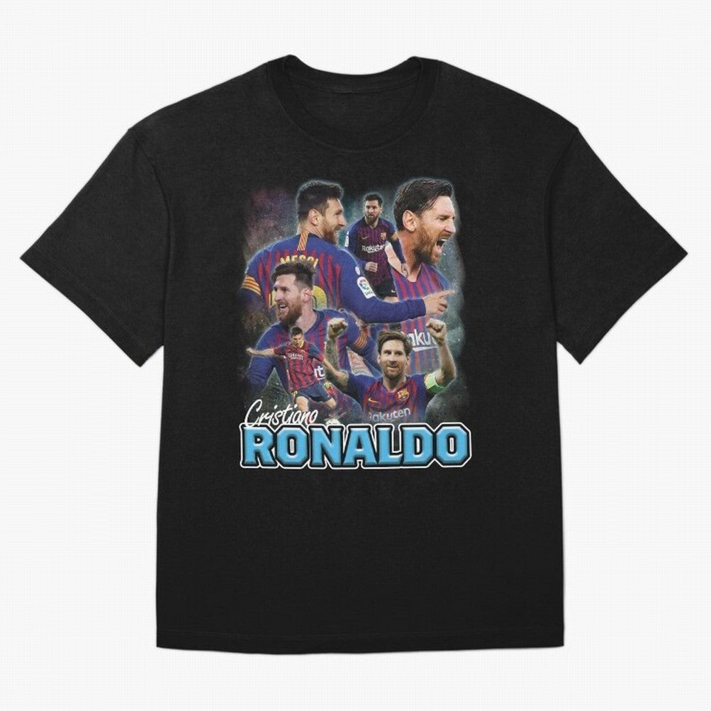 Ronaldo / Messi Pardoy Shirt Oversized T-Shirt Experience Global Football Passion for FIFA World Cup 2026 Group Stage, Built around Haaland and Mbappe, Portugal, Championship Spirit, Famous Goals, Roaring Crowds and International Football Unity;