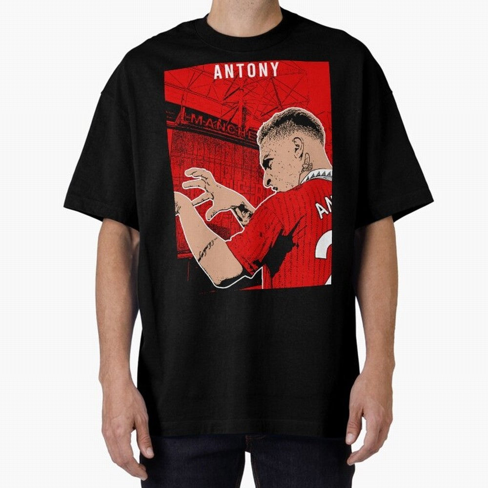 Antony Oversized T-Shirt Step into FIFA World Cup 2026 Spirit, Centered on Argentina, France and Brazil, Messi and Cristiano Ronaldo, Goal Celebration Energy, Supporter Heritage, Football Icons and Worldwide Tournament Joy; Built for Supporters