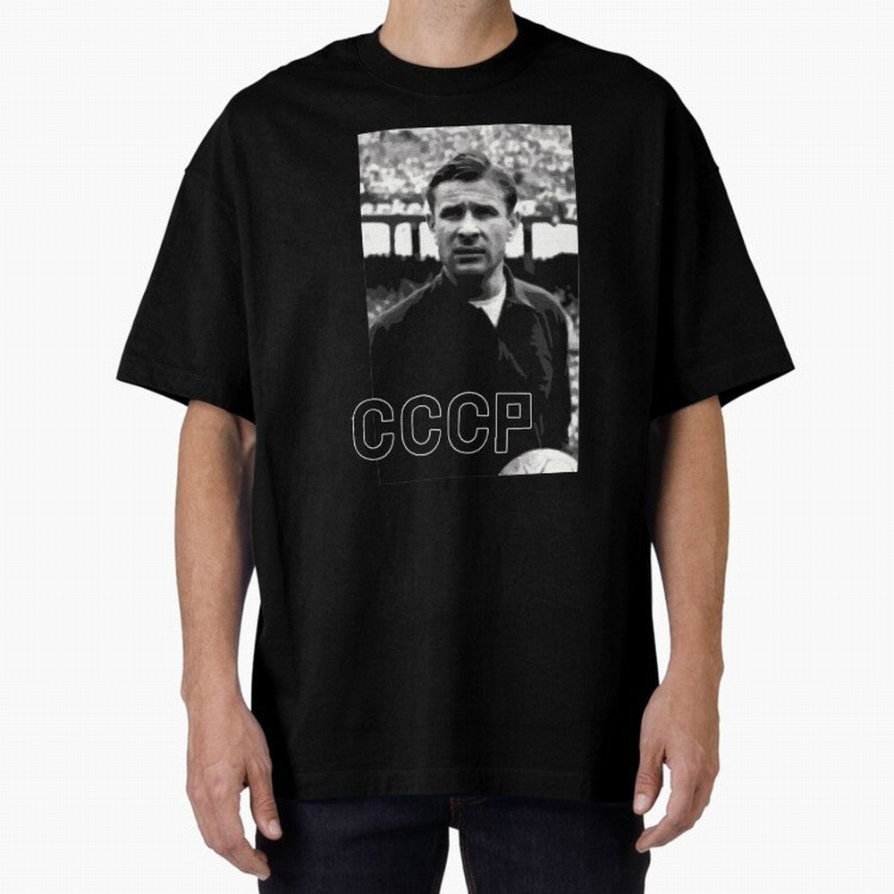 Lev Yashin Football Legends1 Oversized T-Shirt Honor the Football Icons of the FIFA World Cup 2026 Group Stage Journey through Neymar, Haaland and Cristiano Ronaldo Highlights, Argentina, France and Brazil Pride, Retro Football Energy, Iconic