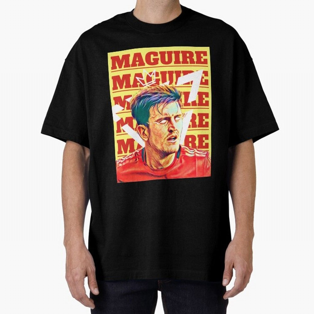 HARRY MAGUIRE, THE CAPTAIN Oversized T-Shirt Upgrade Match Day Hype around FIFA World Cup 2026 Group Stage, Messi, CR7 and Mbappe, Brazil, Stadium Chants, National Pride, Trophy Dreams and Unforgettable Football Memories; Perfect for Supporters Who