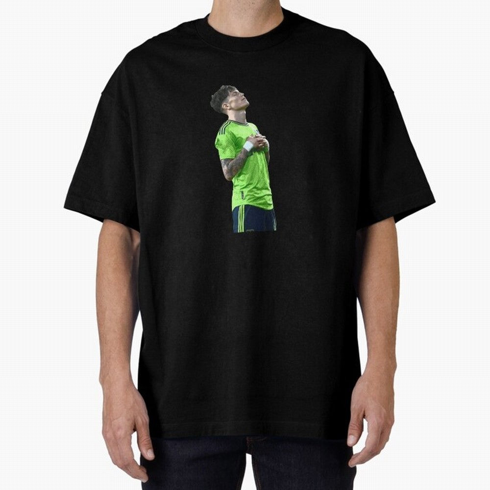 Alejandro Garnacho Oversized T-Shirt Celebrate Football Heritage in the FIFA World Cup 2026 Group Stage Journey through CR7 and Messi Highlights, Argentina and Brazil Pride, Vintage Soccer Flavor, Modern Football Stars, National Flags and Final