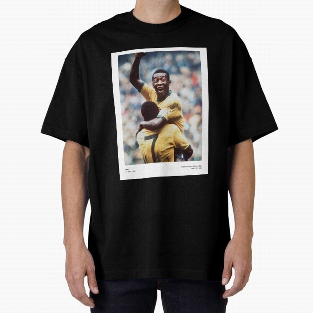 Pele Oversized T-Shirt Celebrate the Stars of Match Day Hype around FIFA World Cup 2026 Group Stage, Neymar, Haaland and Cristiano Ronaldo, Germany, Supporter Pride, Iconic Celebrations, Legendary Names and Global Match Day Energy; Ideal for