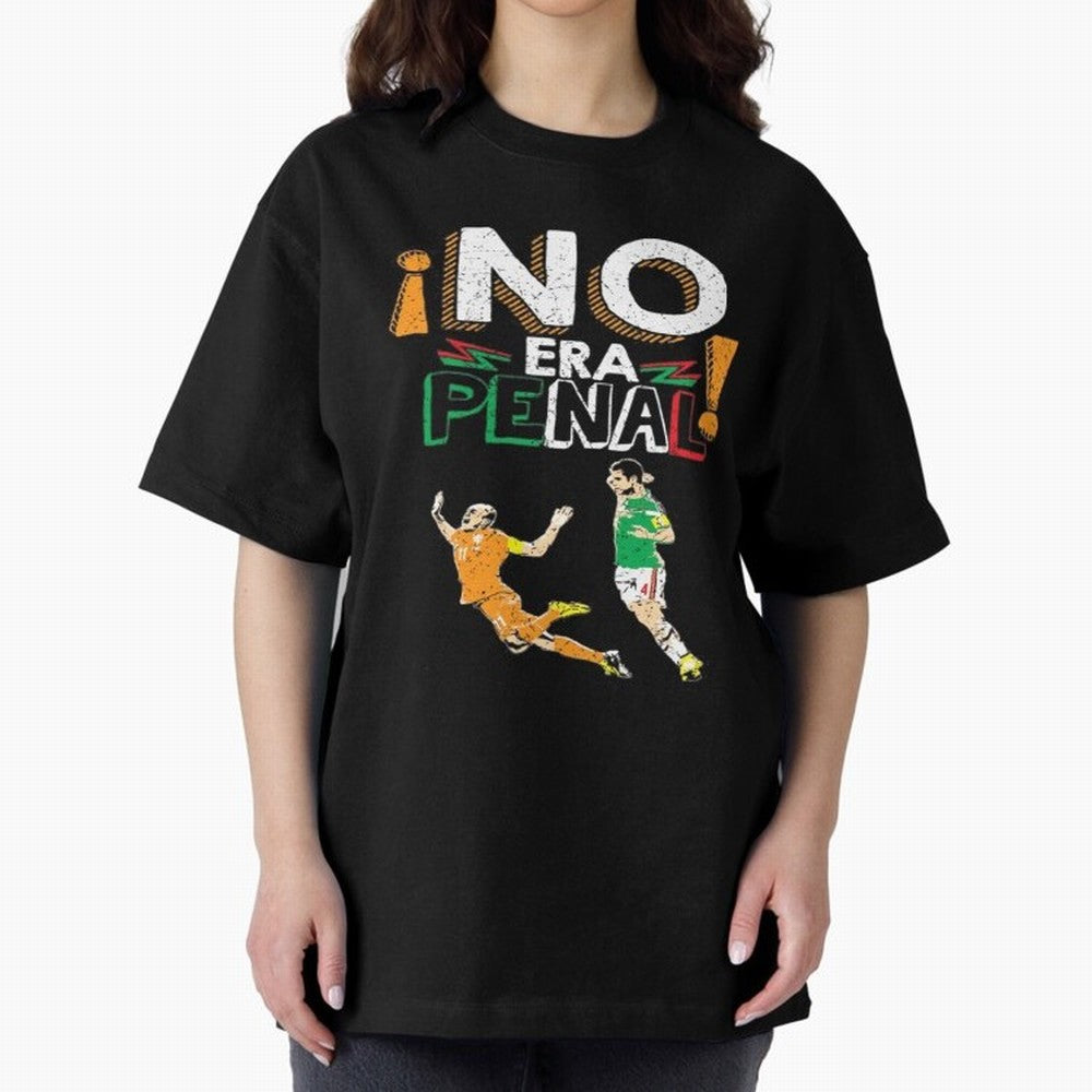 No Era Penal Oversized T-Shirt Step into FIFA World Cup 2026 Group Stage Spirit, Highlighting Argentina and Brazil, Haaland, Championship Spirit, Famous Goals, Roaring Crowds and International Football Unity; Created for Match Day Parties, Soccer