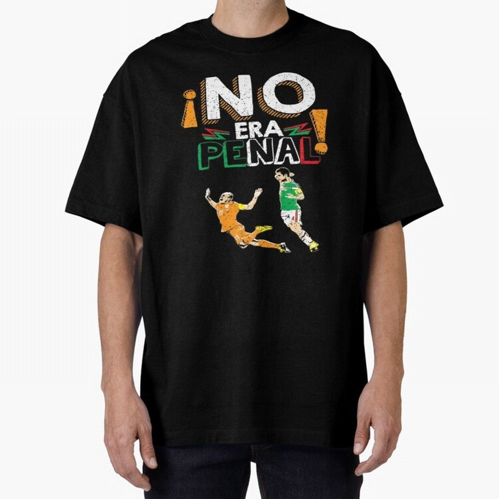No Era Penal Oversized T-Shirt Step into FIFA World Cup 2026 Group Stage Spirit, Highlighting Argentina and Brazil, Haaland, Championship Spirit, Famous Goals, Roaring Crowds and International Football Unity; Created for Match Day Parties, Soccer