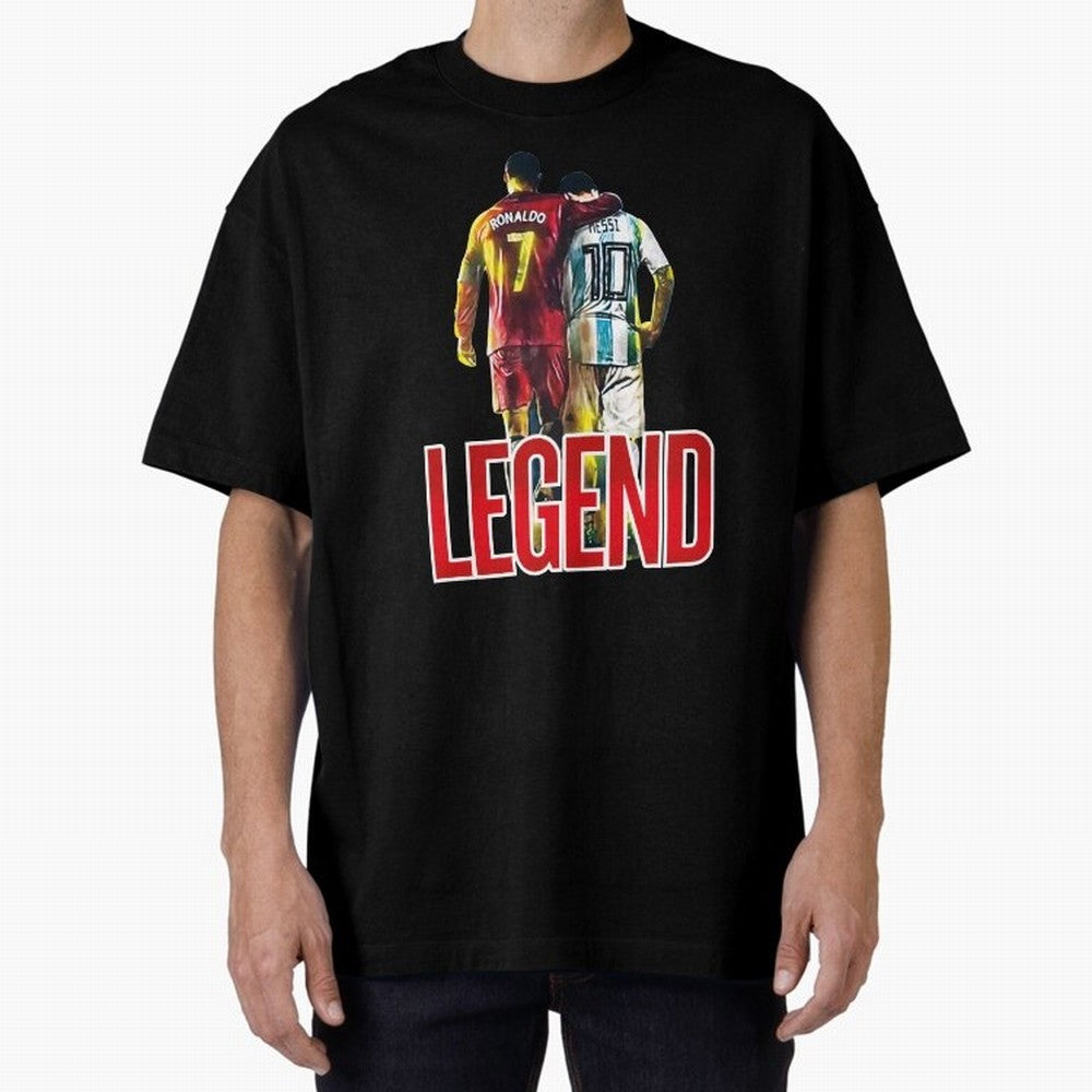LEGEND MESSI & RONALDO POSTER Oversized T-Shirt Make the Season About FIFA World Cup 2026 for Fans of Messi and Cristiano Ronaldo and Netherlands, Bringing Soccer Culture, Superstar Moments, National Team Dreams and Competitive Fire; Made for Die