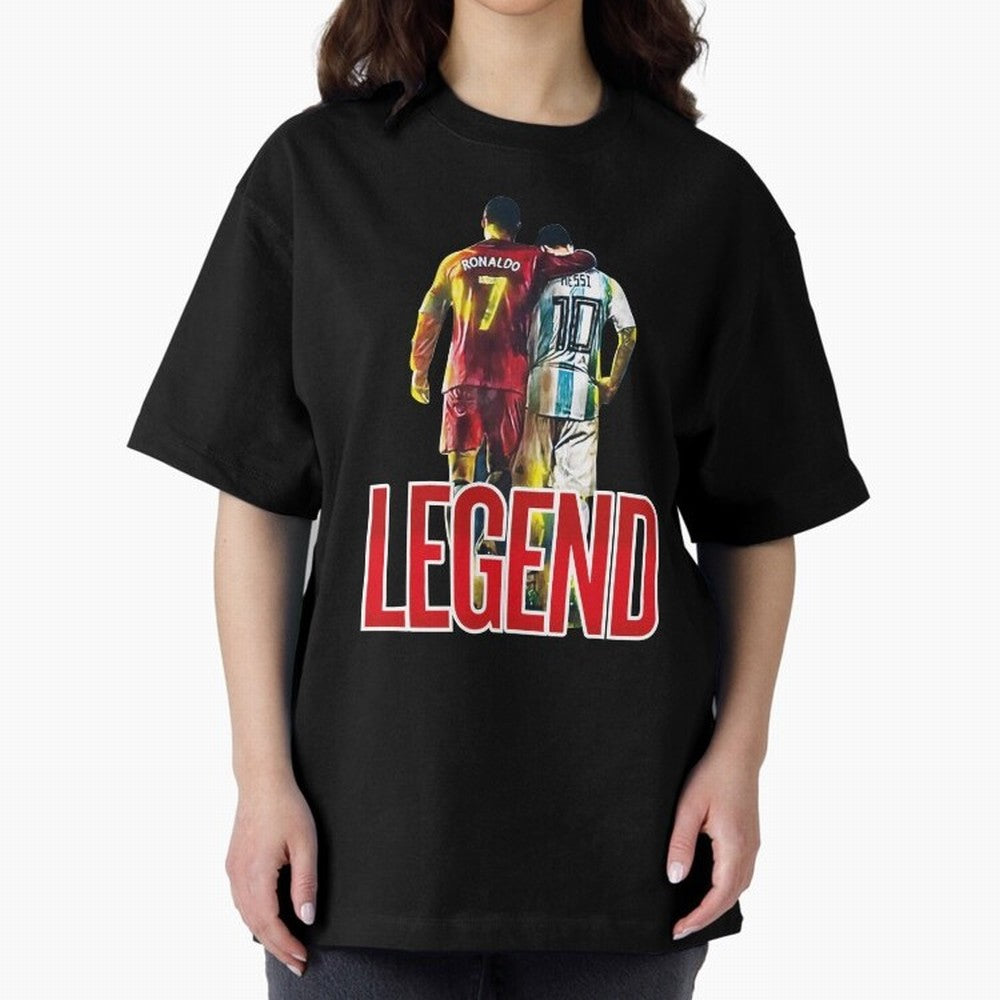 LEGEND MESSI & RONALDO POSTER Oversized T-Shirt Make the Season About FIFA World Cup 2026 for Fans of Messi and Cristiano Ronaldo and Netherlands, Bringing Soccer Culture, Superstar Moments, National Team Dreams and Competitive Fire; Made for Die