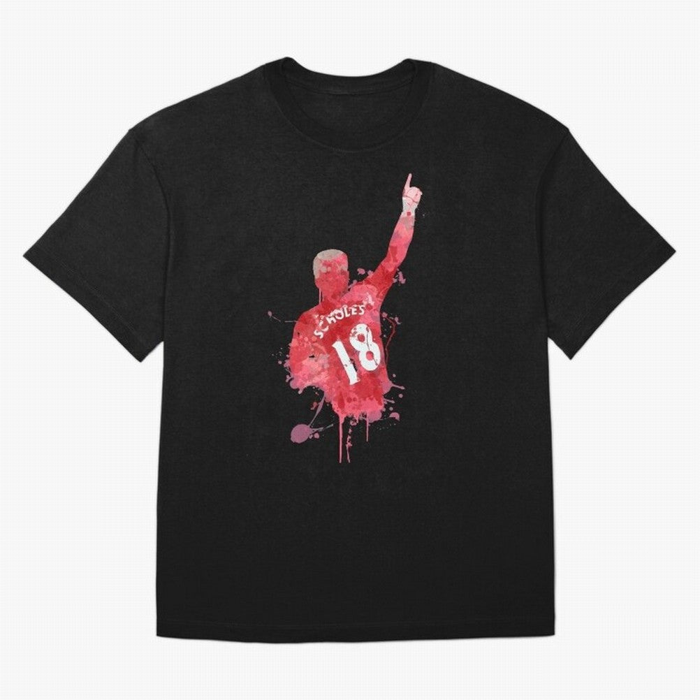 Paul Scholes Manchester United Legend Art Oversized T-Shirt Turn Up for Global Football Passion for FIFA World Cup 2026 USA Canada Mexico, Made for Neymar, Haaland and Cristiano Ronaldo, Argentina, Worldwide Fan Energy, Dramatic Goals, Stadium