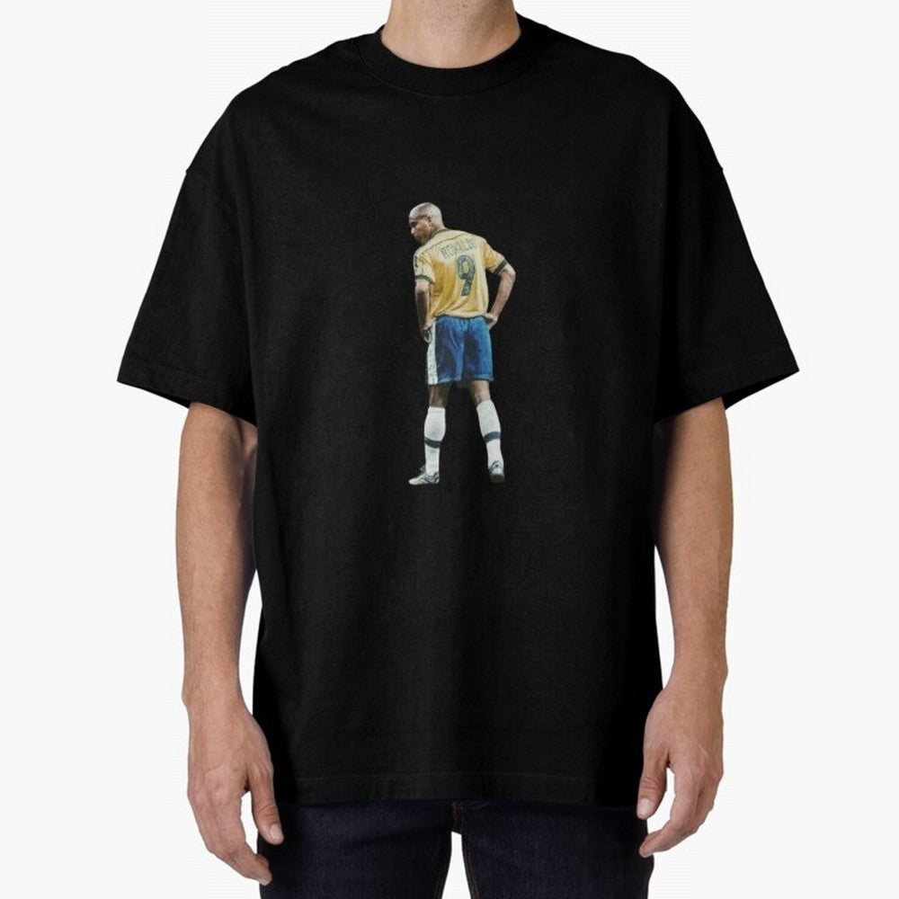 Brazilian Football Player from Milano Oversized T-Shirt Celebrate Football Heritage in Global Football Passion for FIFA World Cup 2026, Inspired by Messi, Argentina, Sports Nostalgia, International Competition, Famous Players and Unforgettable