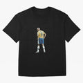 Brazilian Football Player from Milano Oversized T-Shirt Celebrate Football Heritage in Global Football Passion for FIFA World Cup 2026, Inspired by Messi, Argentina, Sports Nostalgia, International Competition, Famous Players and Unforgettable