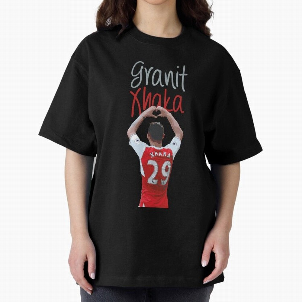 Granit Xhaka Oversized T-Shirt Experience Global Football Passion for FIFA World Cup 2026 USA Canada Mexico, Driven by Mbappe and Neymar, Spain and Netherlands, Match Day Excitement, Supporter Culture, Golden Goals and Global Football Passion;