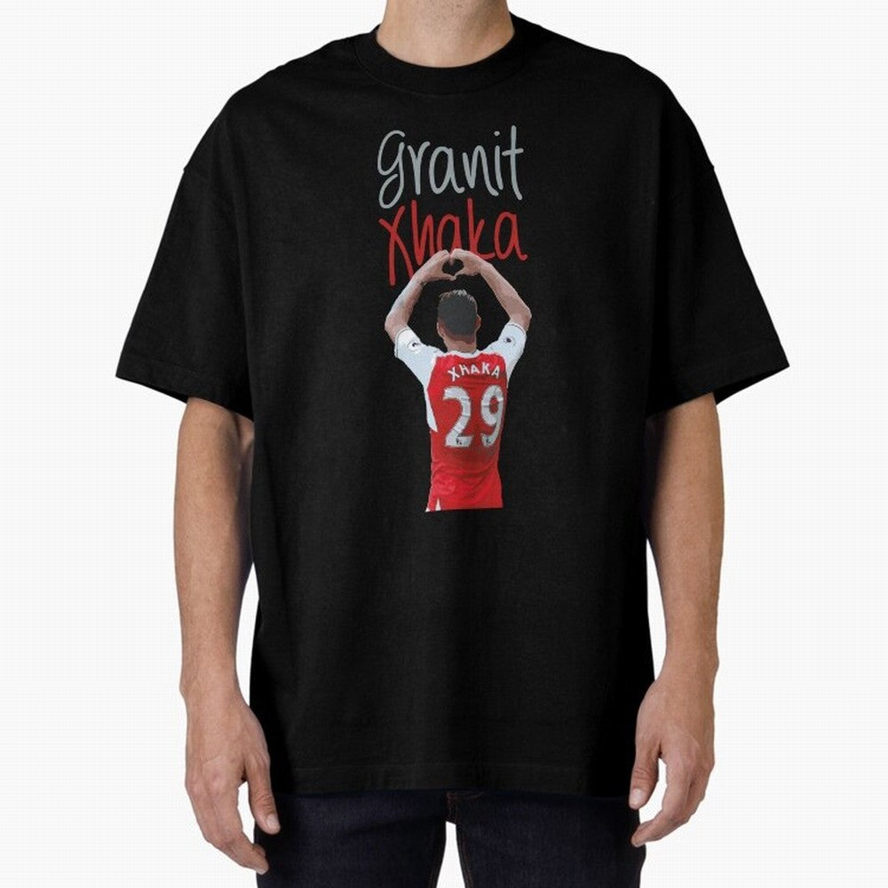 Granit Xhaka Oversized T-Shirt Experience Global Football Passion for FIFA World Cup 2026 USA Canada Mexico, Driven by Mbappe and Neymar, Spain and Netherlands, Match Day Excitement, Supporter Culture, Golden Goals and Global Football Passion;